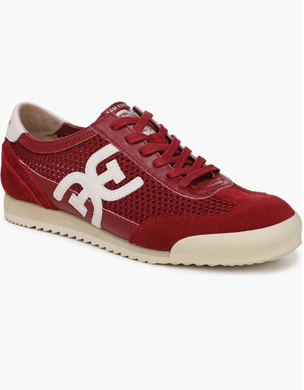 Sam Edelman Ivey Red Mesh and Suede Sneakers NEW 7.5 Fast to ship out!